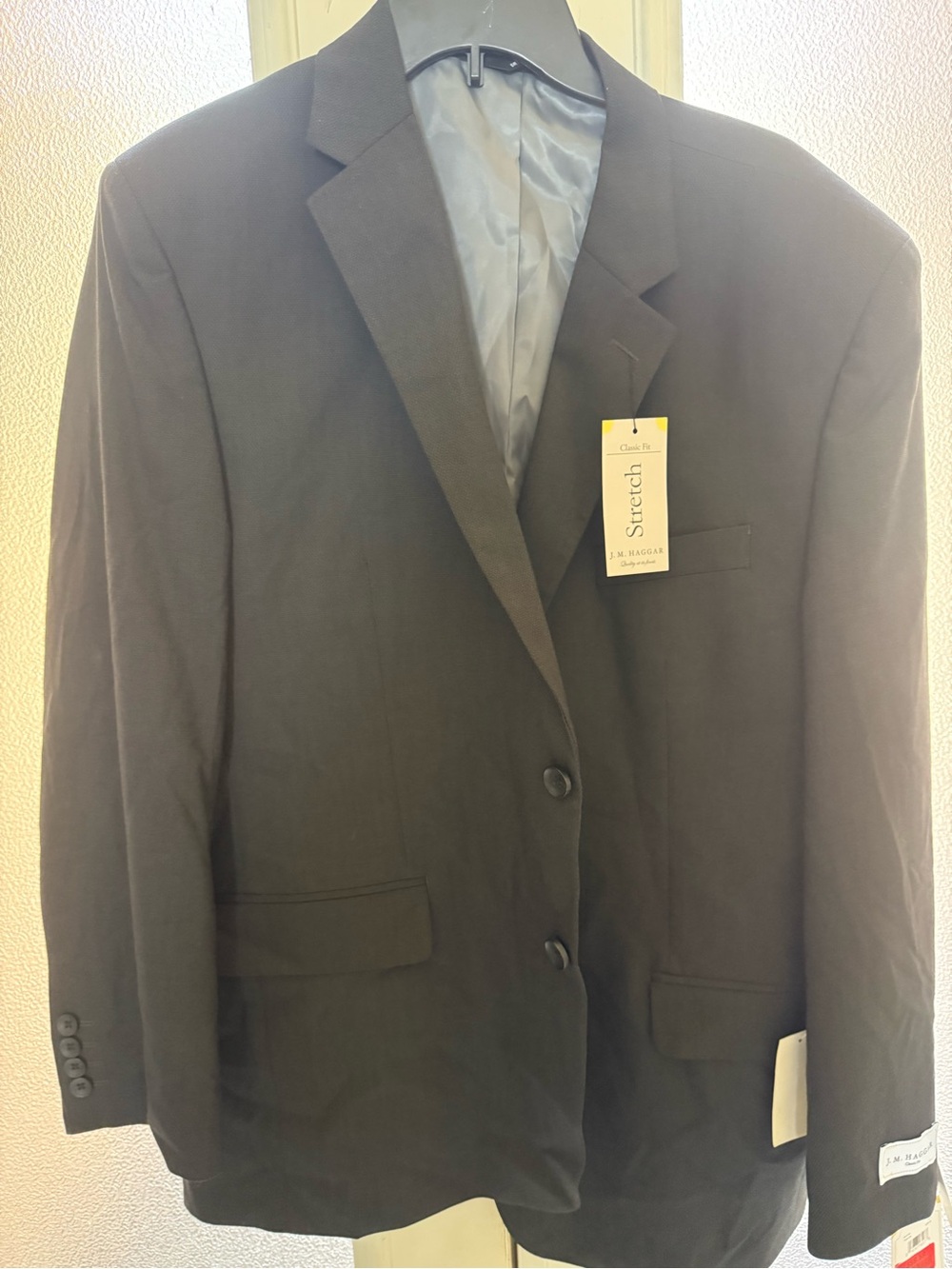Men's Black Stretch Sport Coat Blazer
